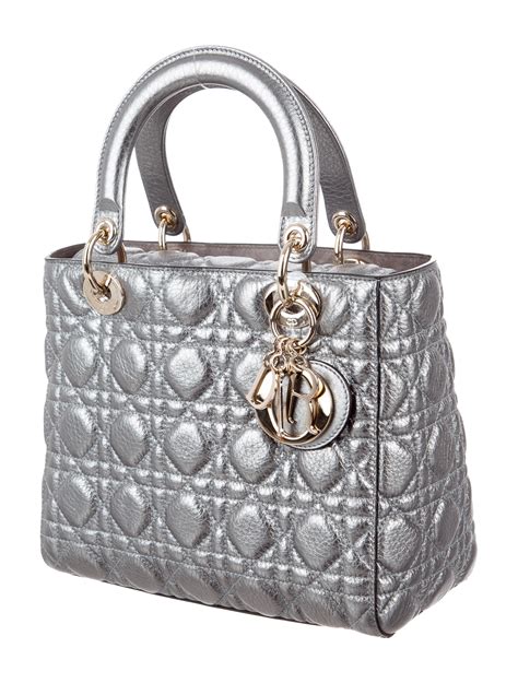 christian dior metallic bag